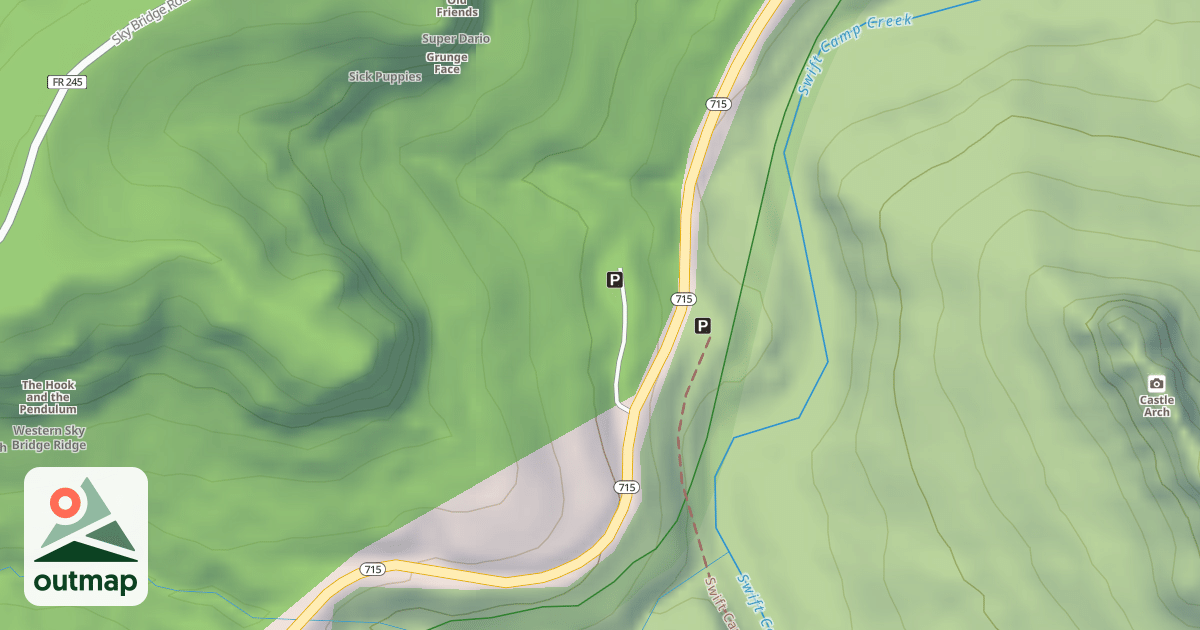 Map of SWIFT CAMP PARKING LOT