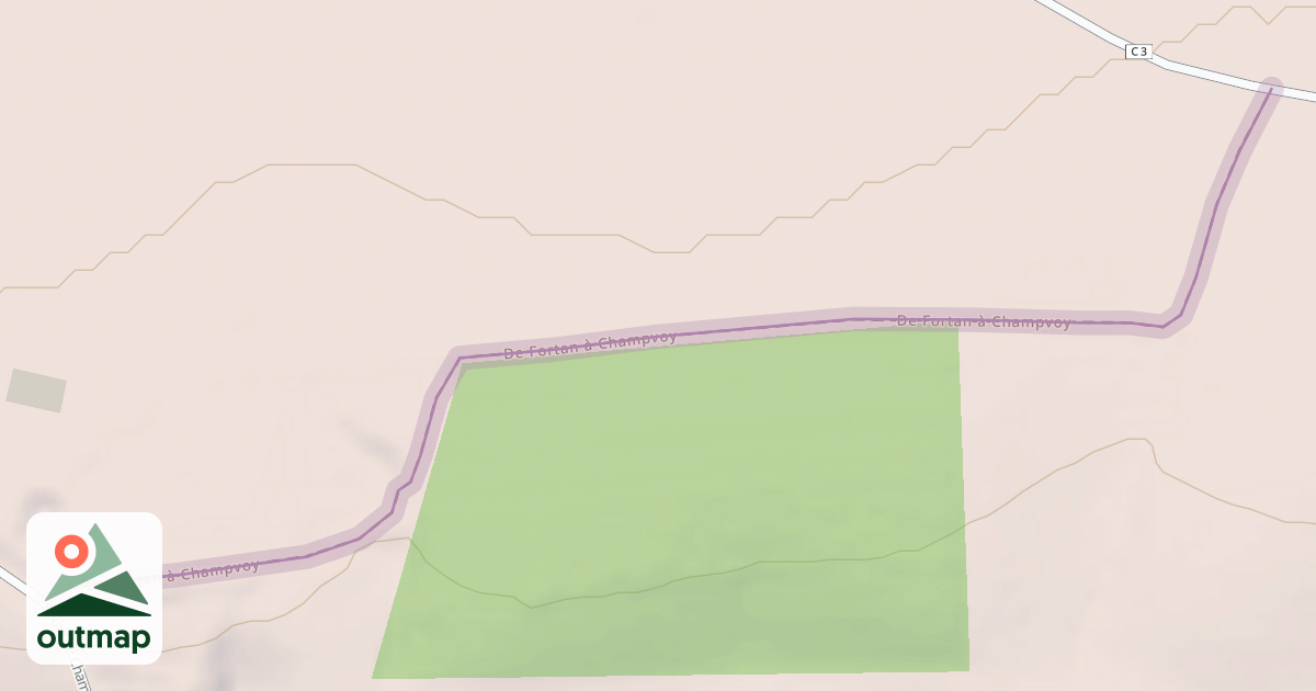 Map of De Fortan à Champvoy