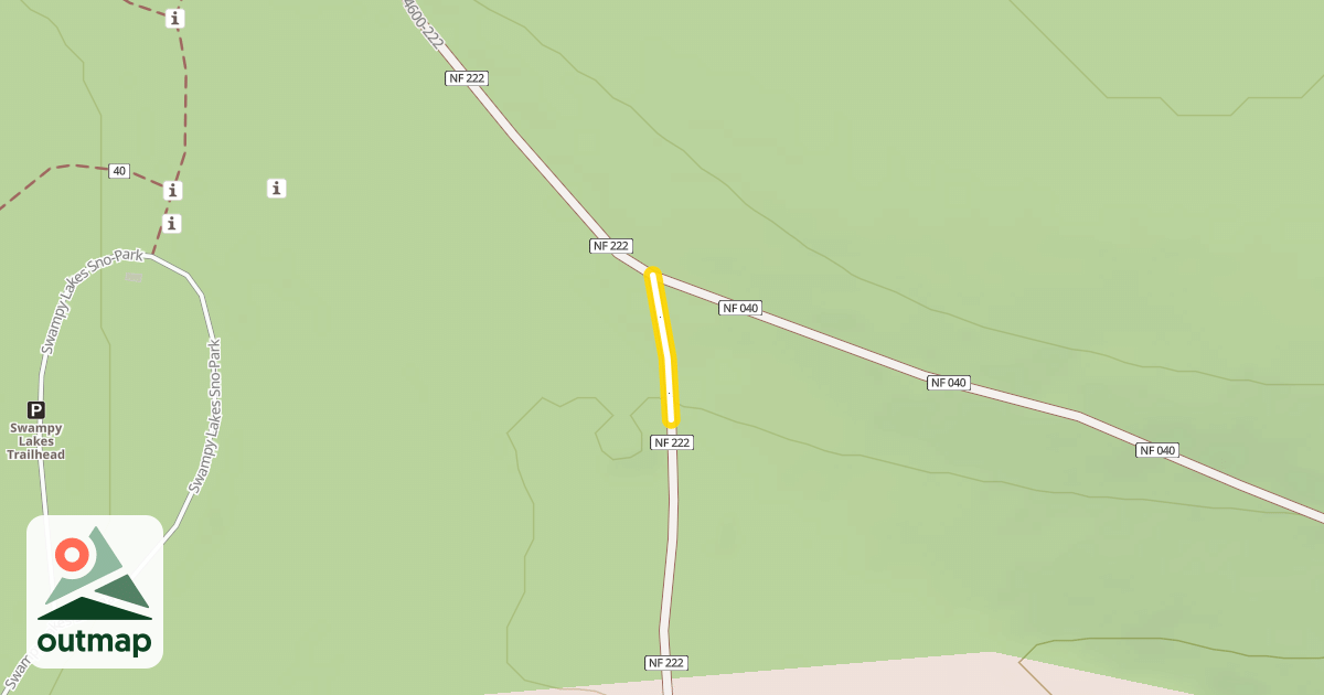 Map of Forest Road 4600-222