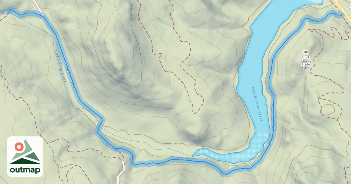 Map of Hidden Falls