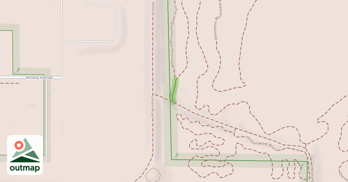Map of Denmans Mountain Bike Trail
