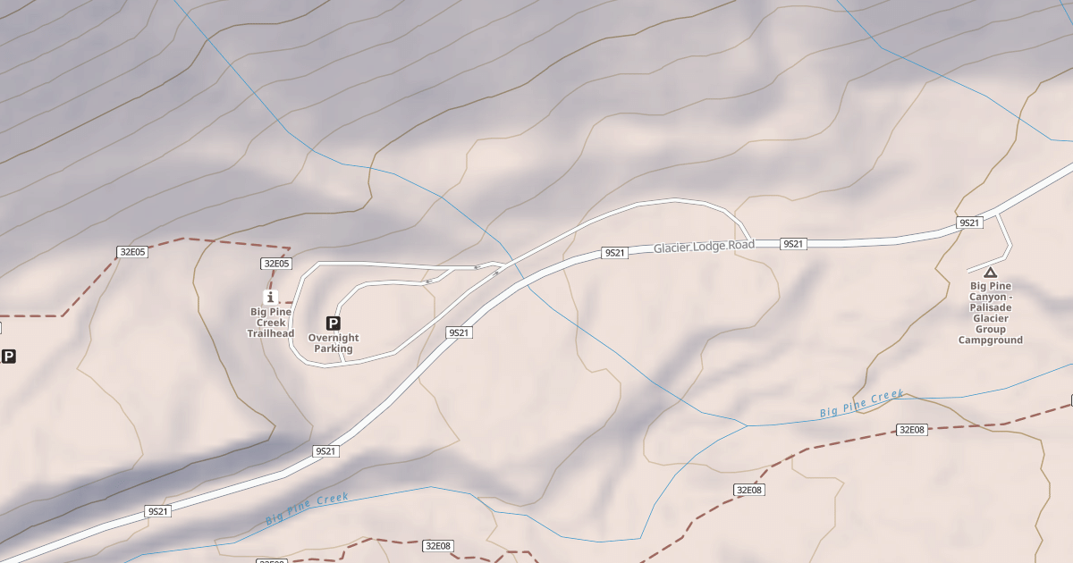 Map preview of BIG PINE TH PKING Q-071