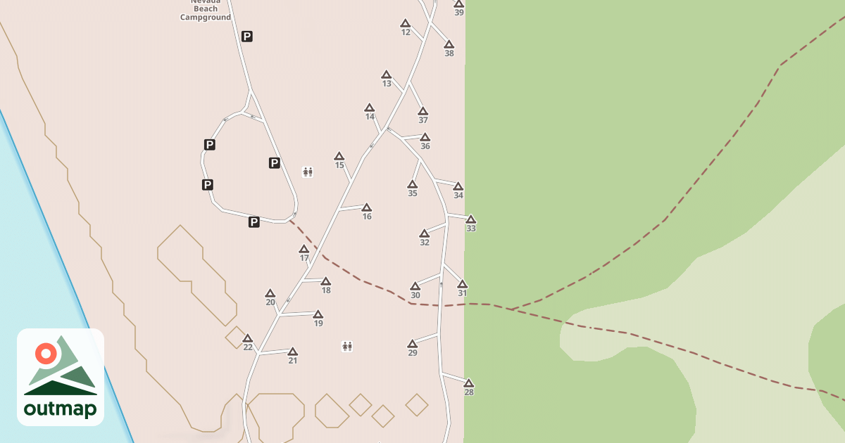 Map of NEVADA BEACH CG SPUR D