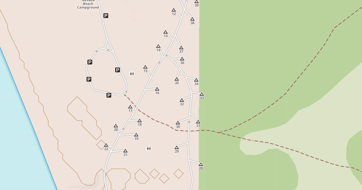 Map preview of NEVADA BEACH CG SPUR D