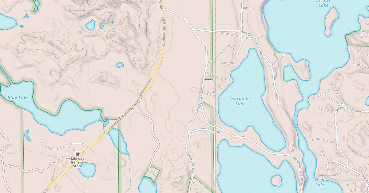 Map preview of OSTRANDER LAKE