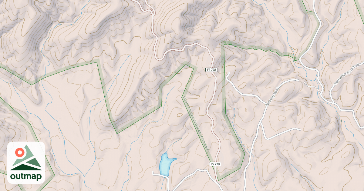 Map of PINEY KNOB