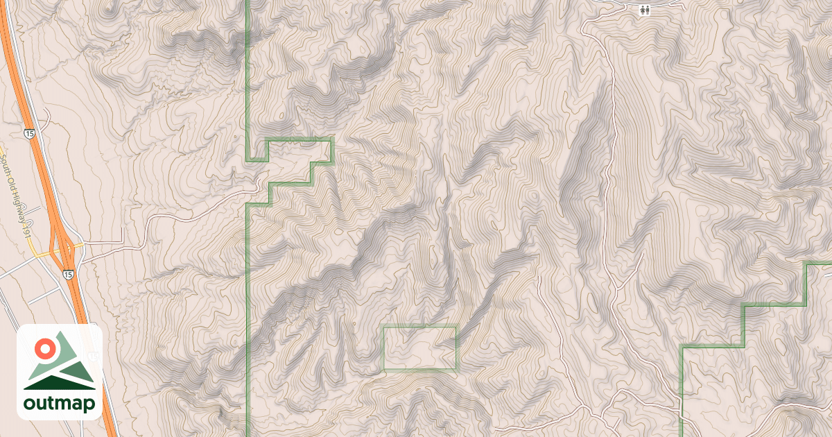 Map of Burnett To Dry Canyon