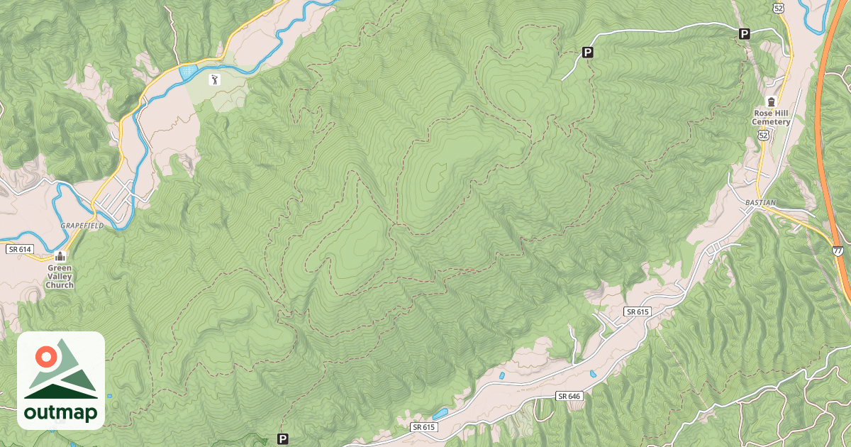 Map of ROUND MOUNTAIN