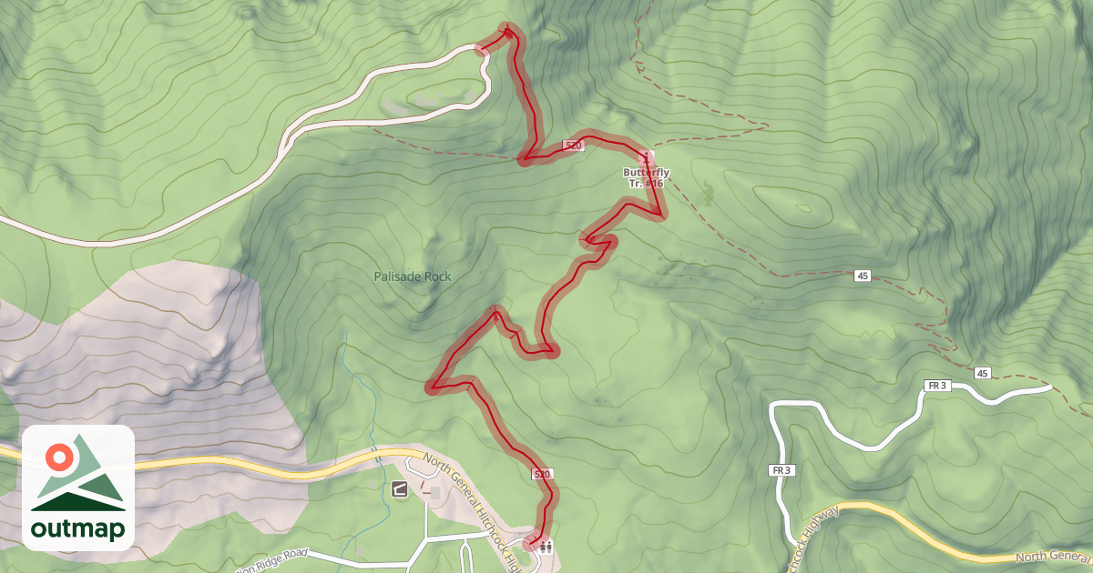 Map of Bigelow Trail #520