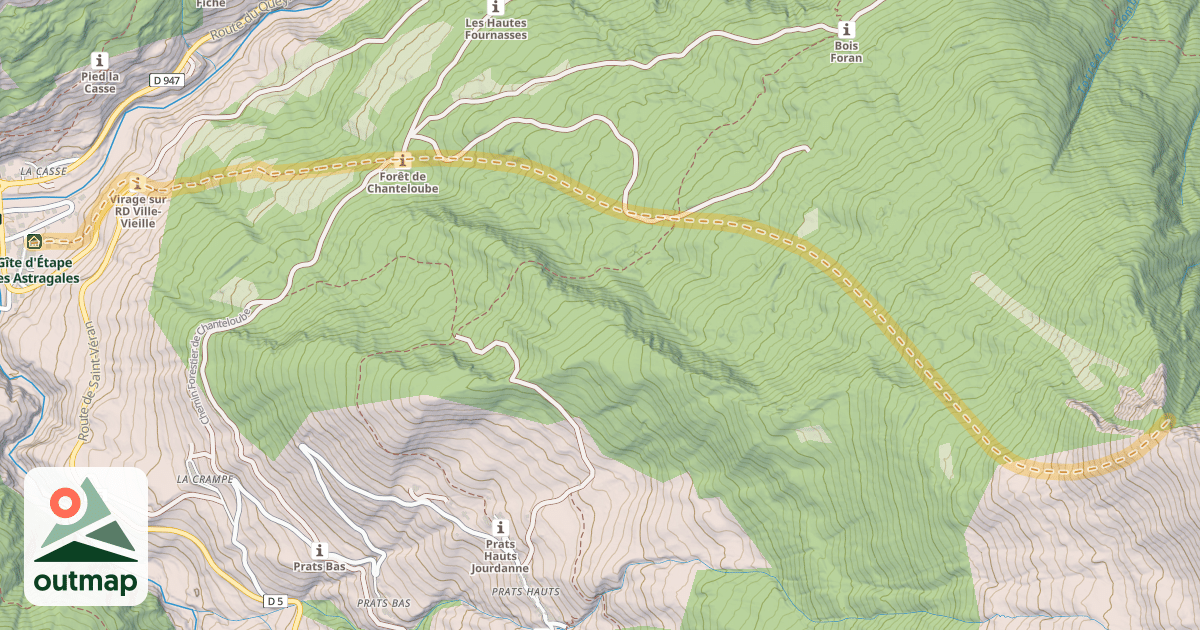 Map of Mourre Froid — Ville Vieille