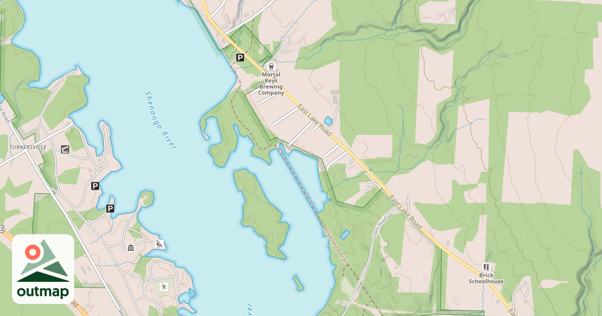 Map of Pymatuning State Park Snowmobile Trails