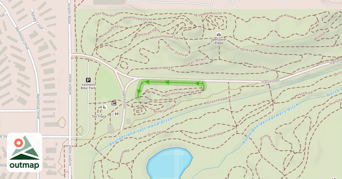 Map of Dirt Jumps Way Back