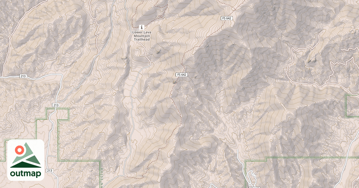 Map of LAVA RIDGE