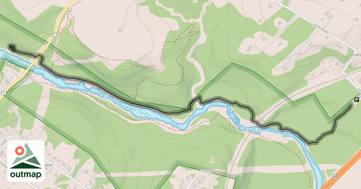 Map of Jones Road Trail
