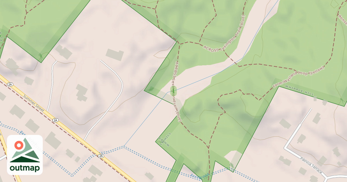 Map of ACROSS Lexington Trail (blue)