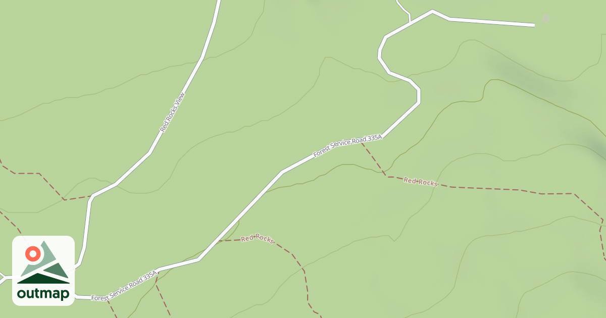 Map of RED ROCKS SPUR