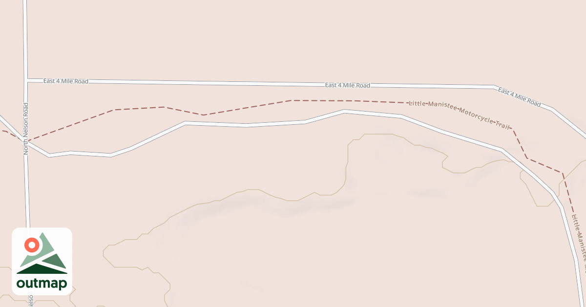 Map of Little Manistee Motorcycle Trail