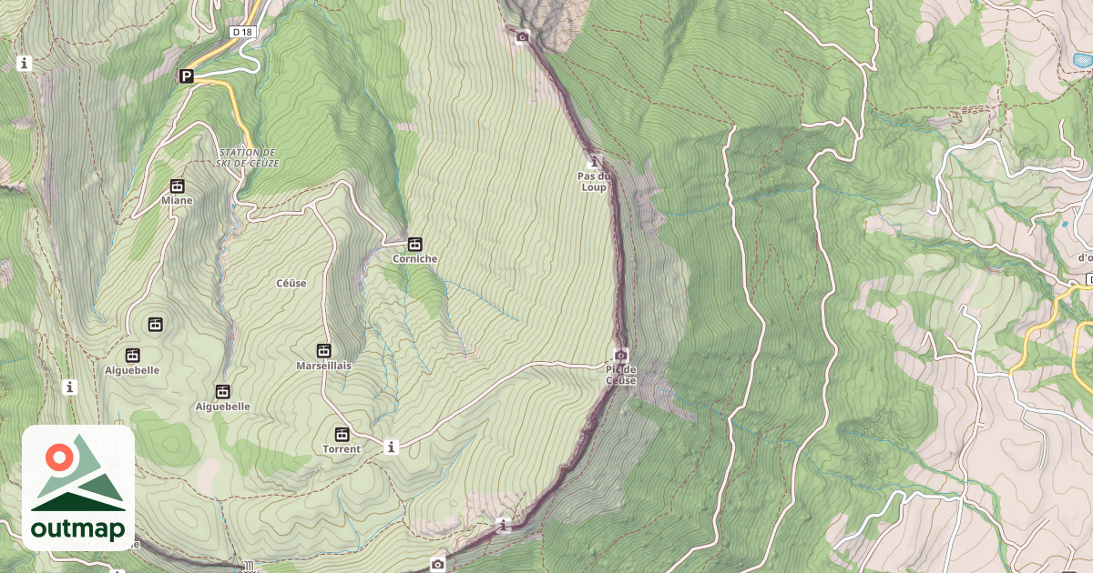 Map of Falaises de Céüse