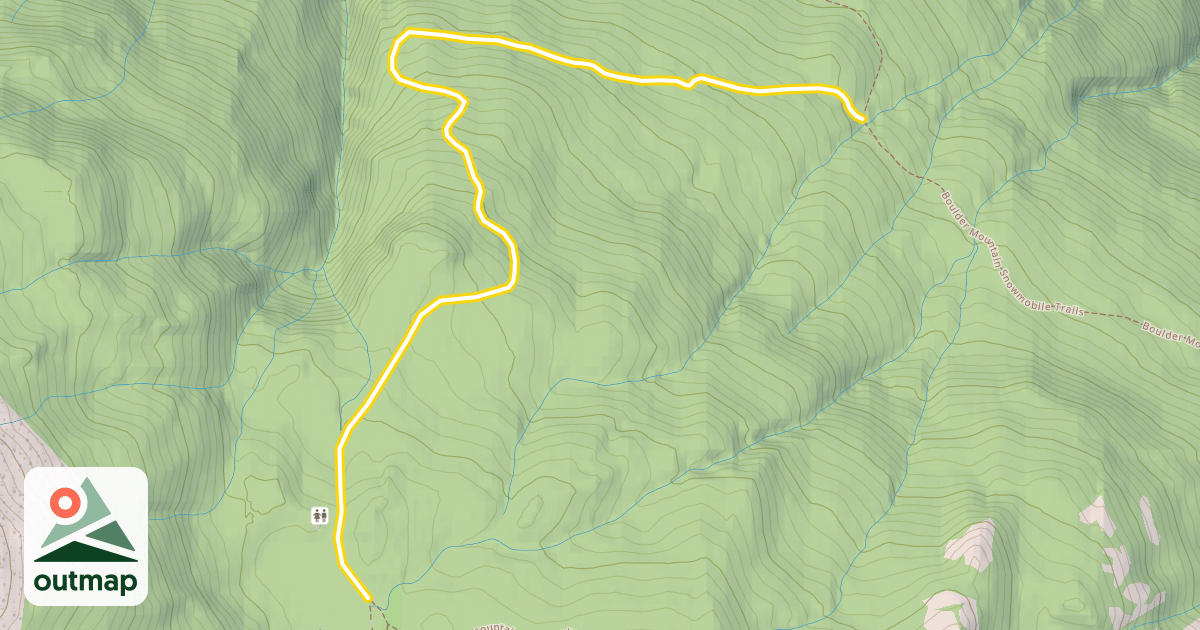 Map of Boulder Mountain Snowmobile Trails