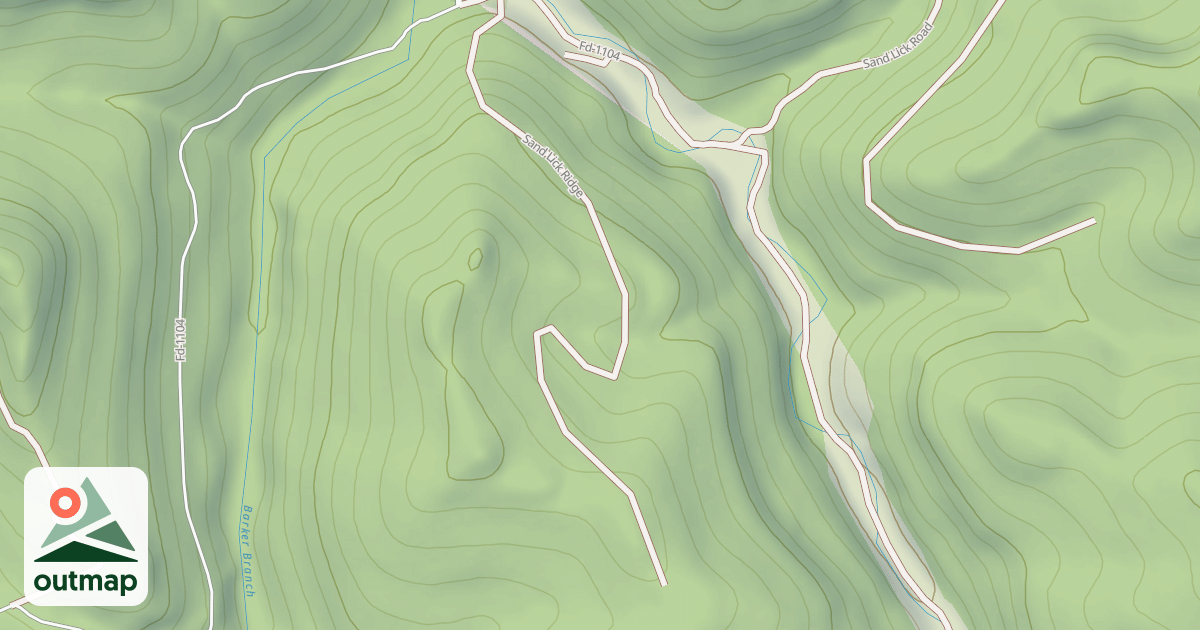 Map of SAND LICK RIDGE