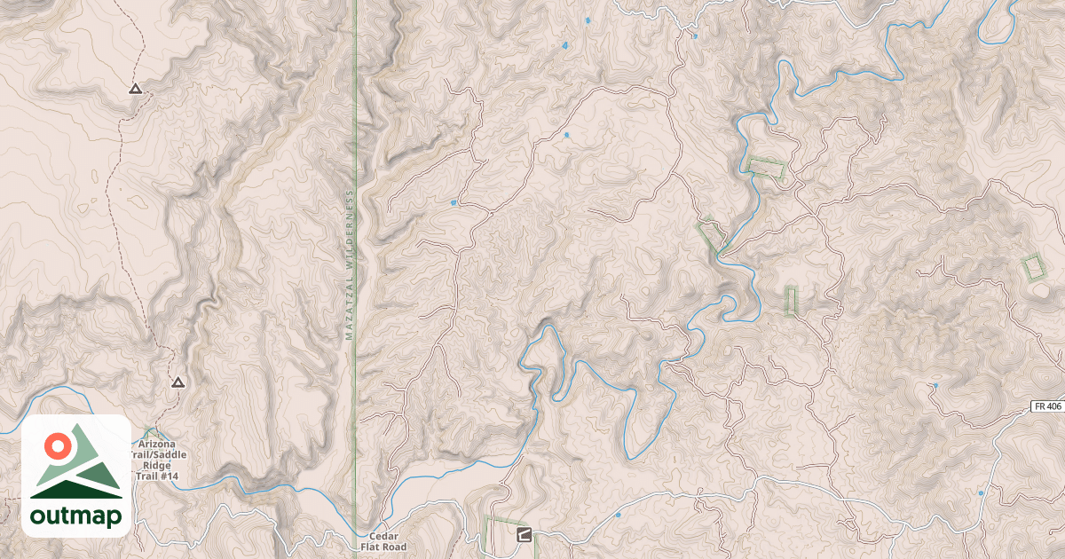 Map of CEDAR FLAT