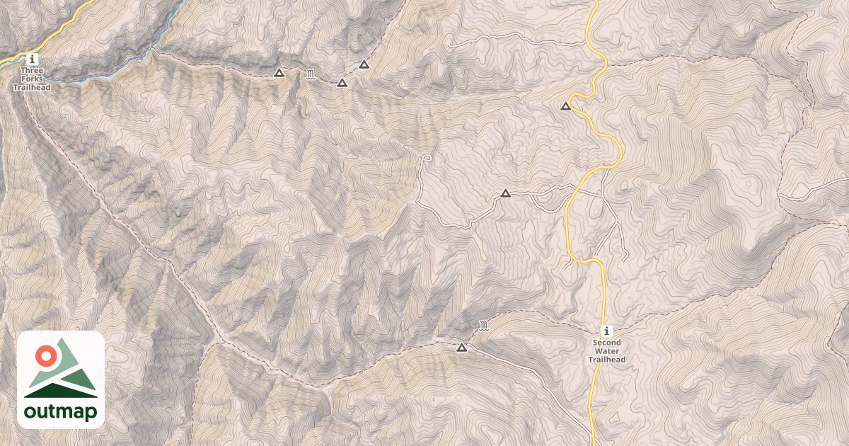 Map of Cottonwood Second Water