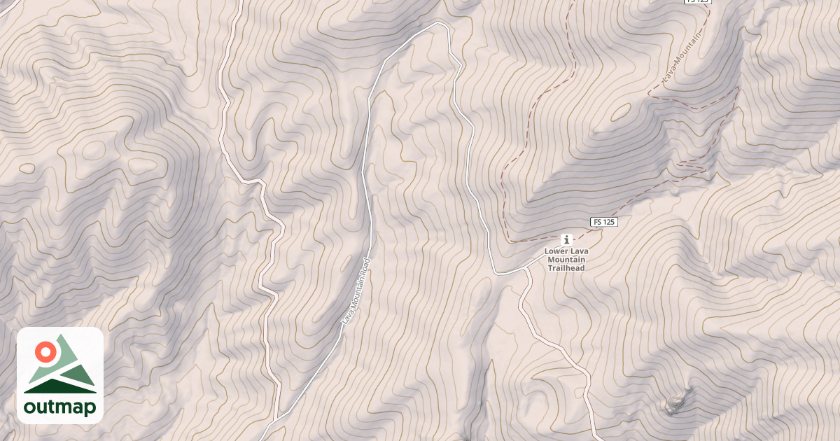 Map of LAVA MOUNTAIN