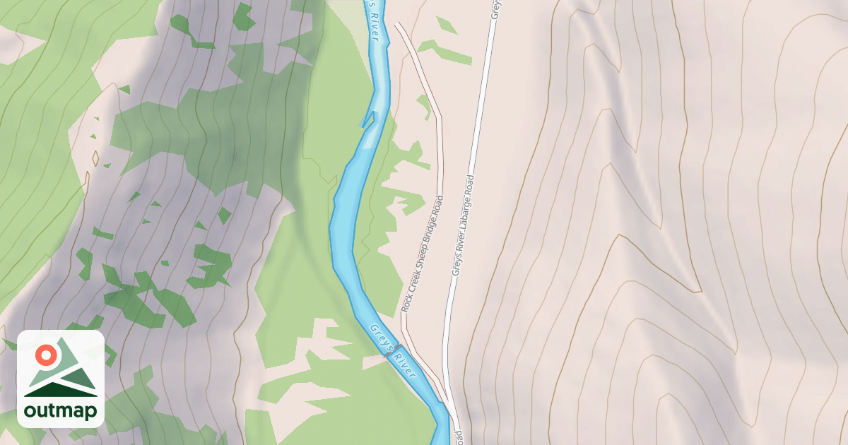 Map of ROCK CREEK SHEEP BRIDGE