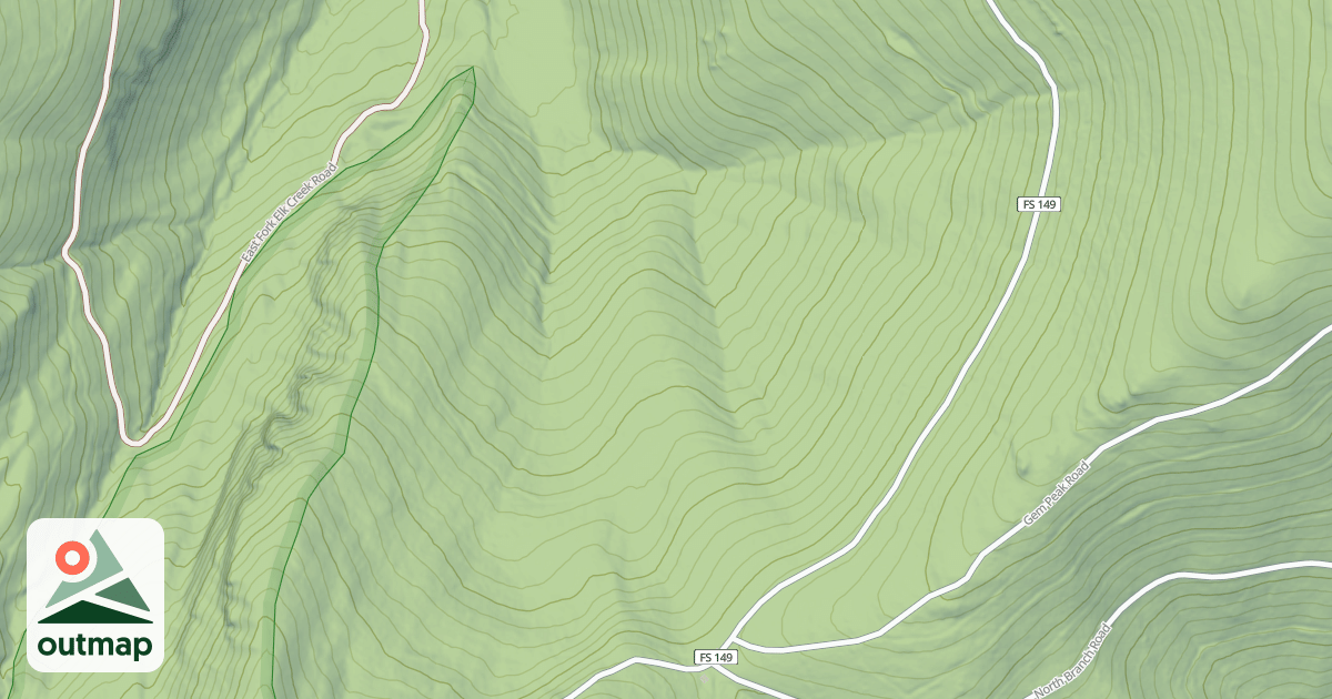 Map of Marten Creek Snowmobile Route