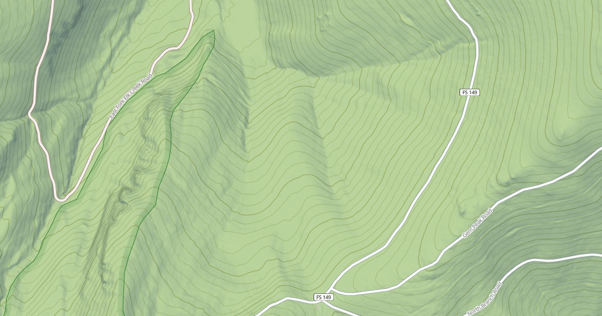 Map preview of Marten Creek Snowmobile Route