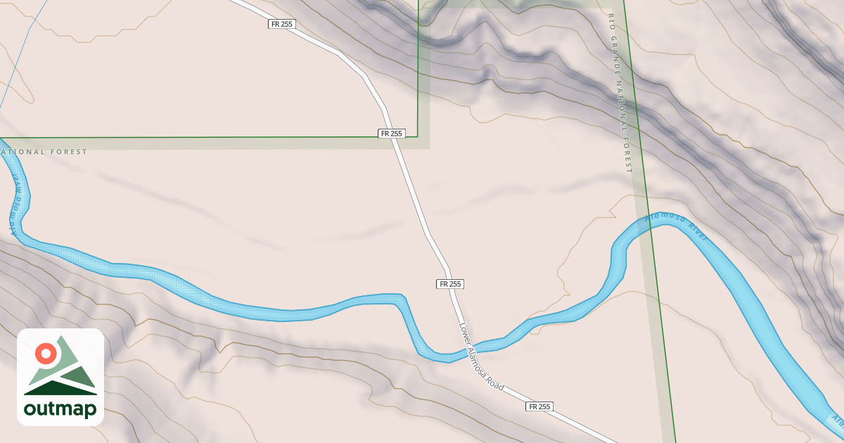 Map of LOWER ALAMOSA