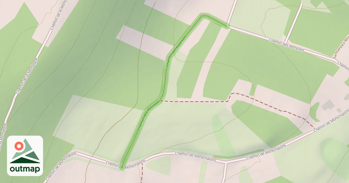Map of Chemin des Aubrives