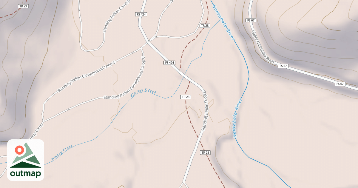 Map of STANDING INDIAN  LOOP D