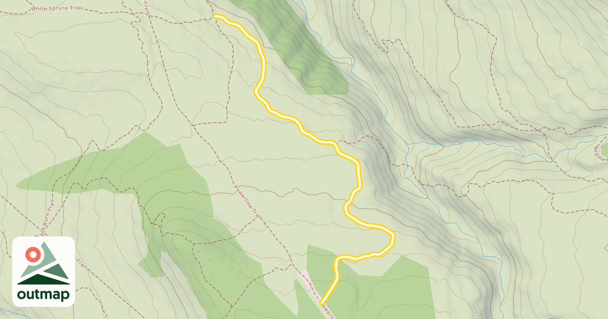 Map of Blueberry Hollow Trail