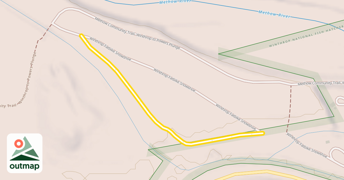 Map of Winthrop Fatbike Snowshoe