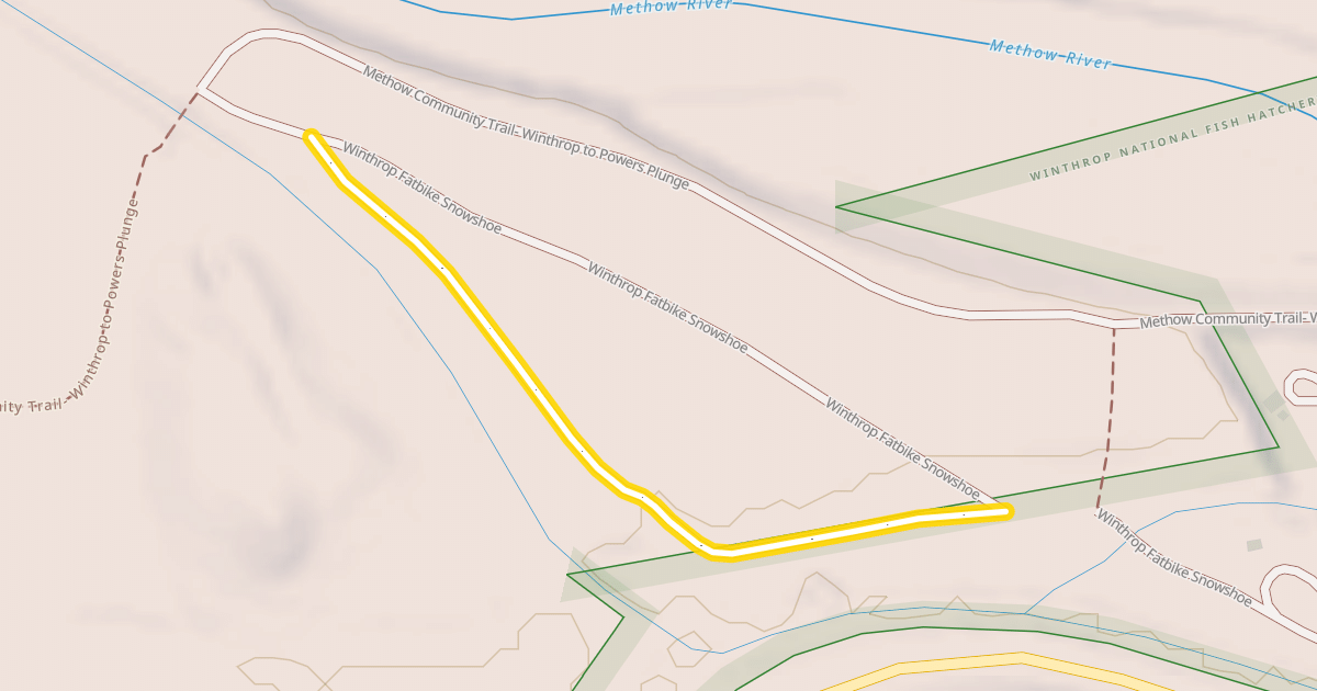 Map preview of Winthrop Fatbike Snowshoe
