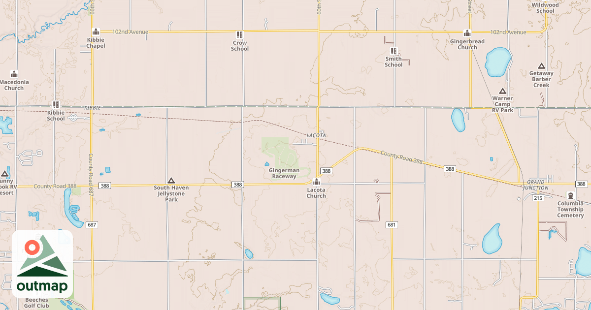 Map of Kal-haven Trail State Park