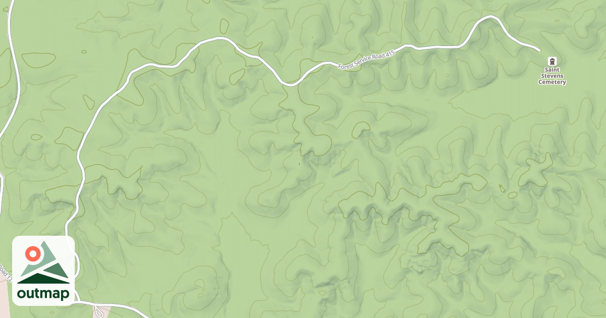 Map of ST. STEVENS CEMETERY ROAD