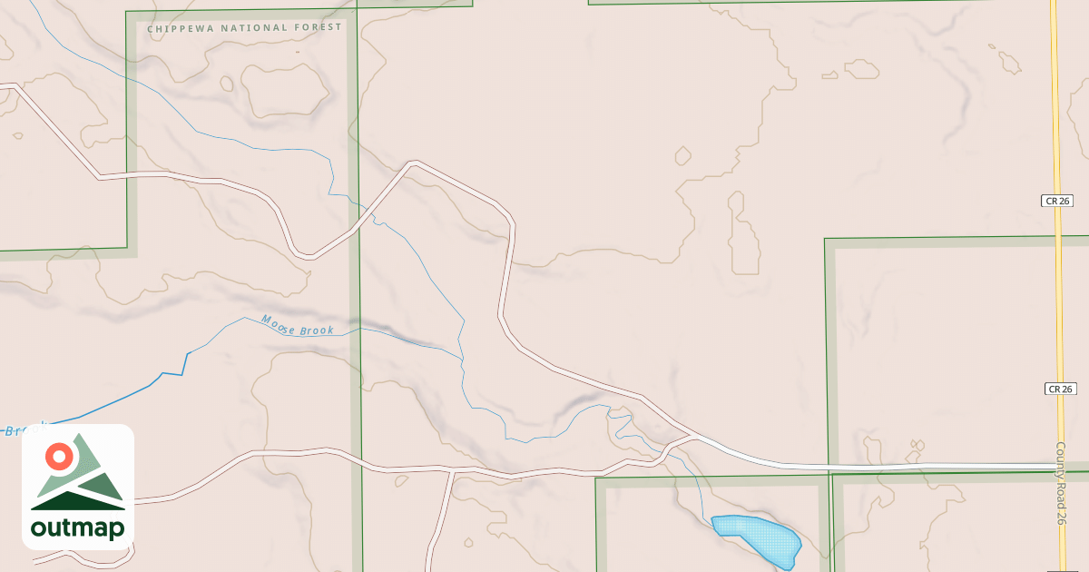 Map of BIG CALF LAKE ROAD