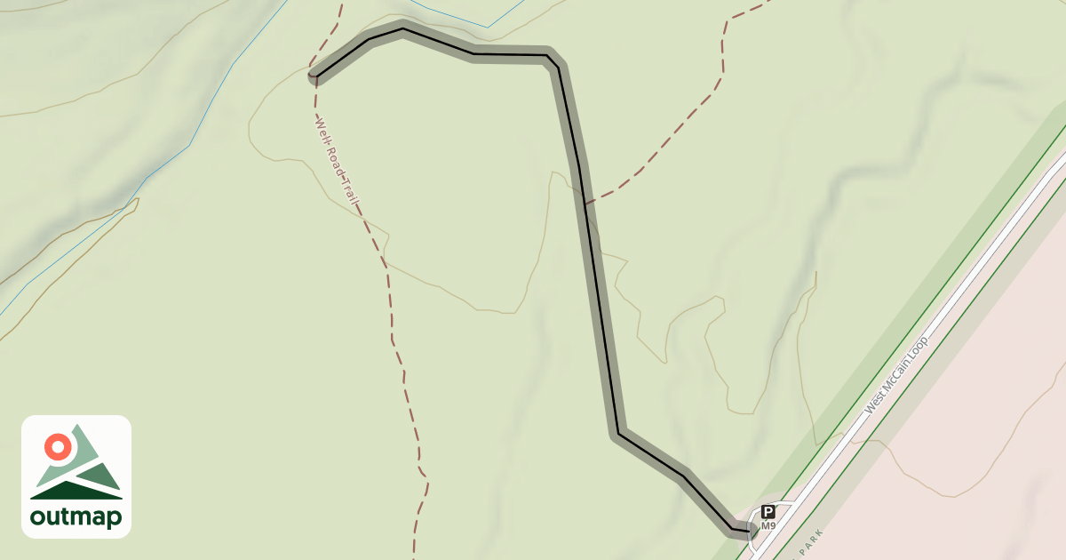 Map of Brown Mountain Access Trail