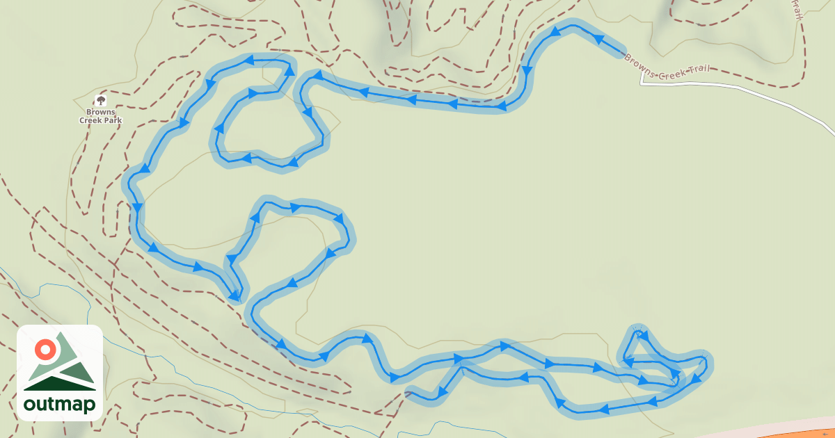 Map of Browns Creek Trail