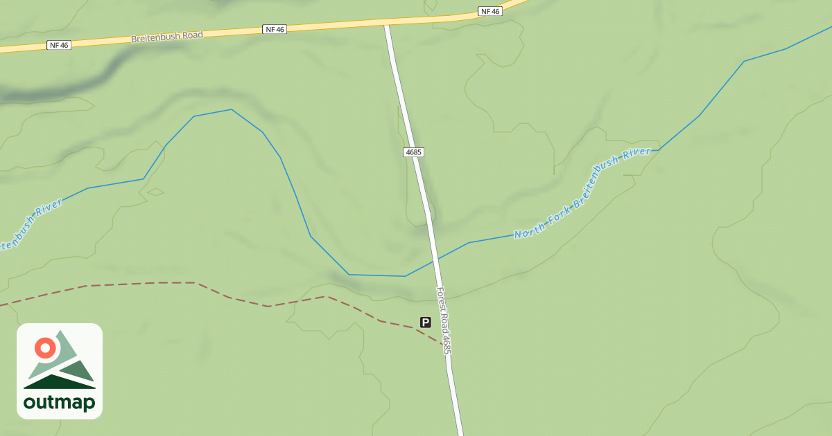 Map of SOUTH BREITENBUSH ROAD