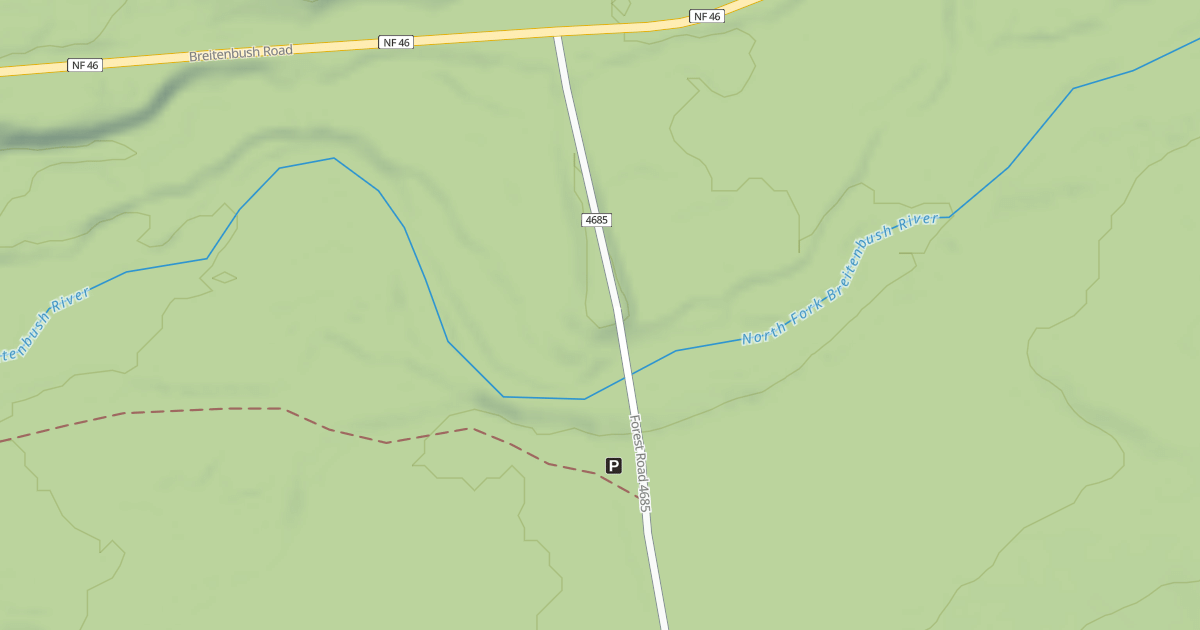 Map preview of SOUTH BREITENBUSH ROAD