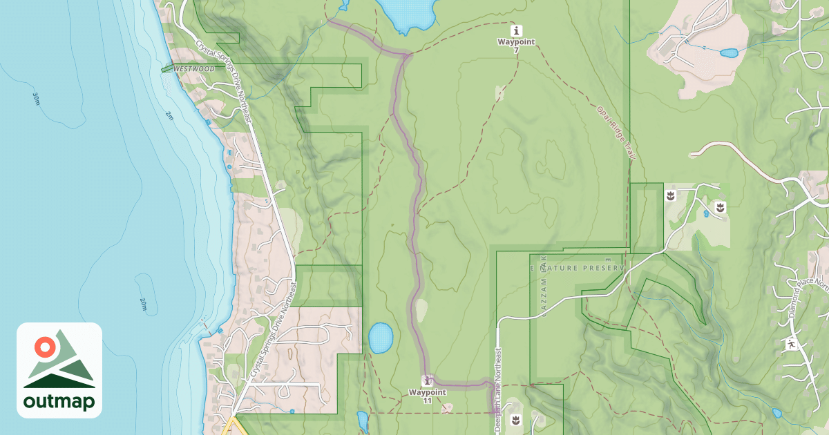Map of Gazzam Lake Main Trail