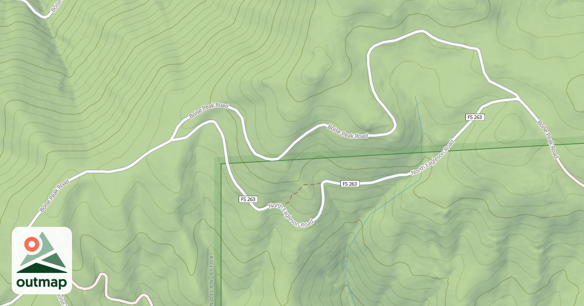 Map of BOISE PEAK