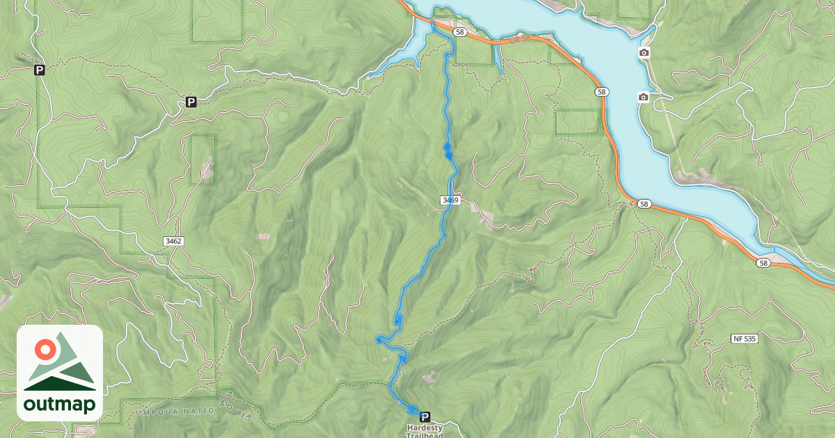 Map of Hardesty Trail #3469
