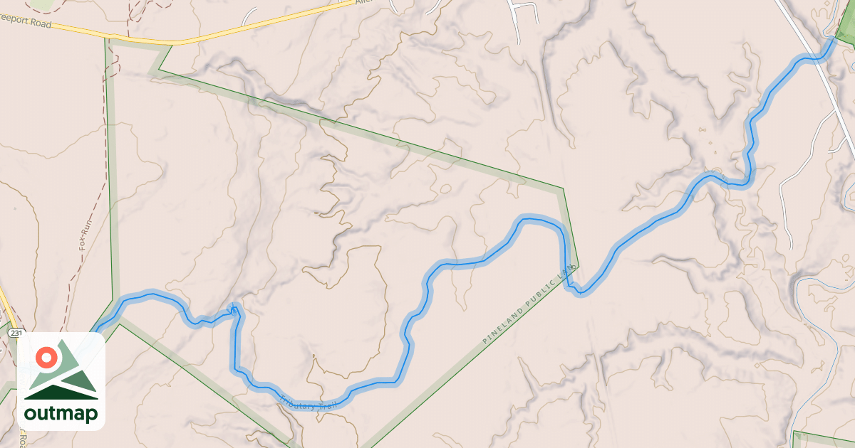 Map of Tributary Trail