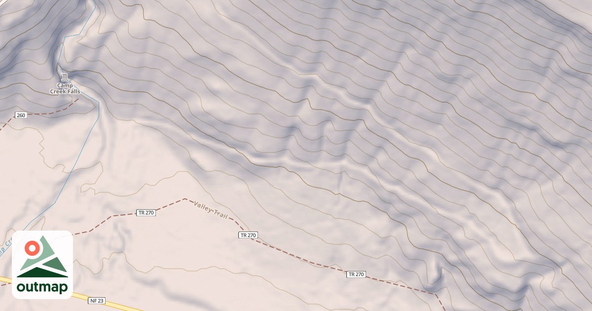 Map of CAMP CREEK FALLS