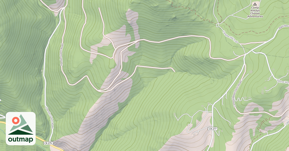 Map of HAMLIN GULCH