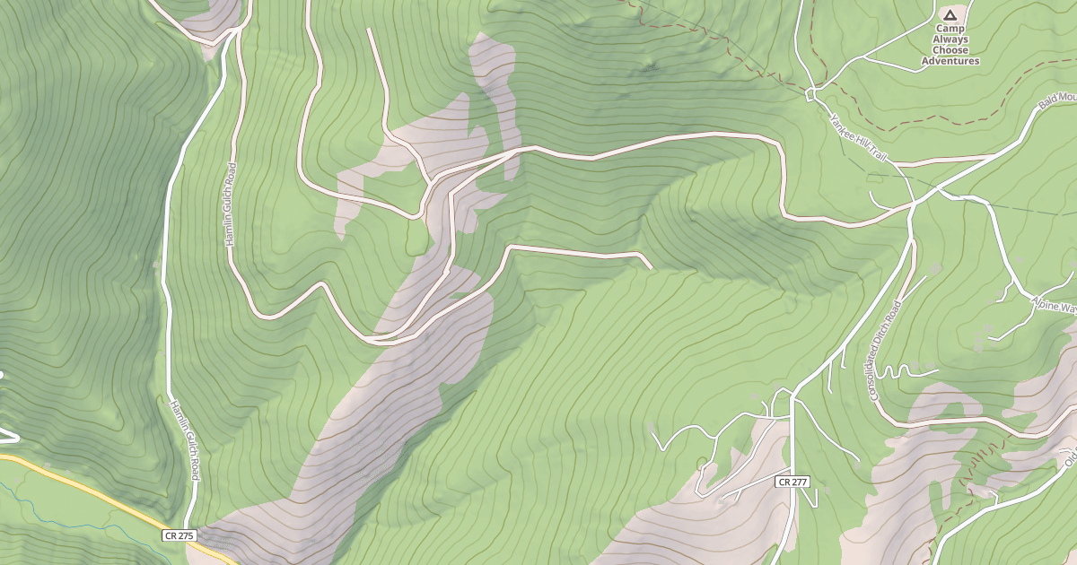 Map preview of HAMLIN GULCH